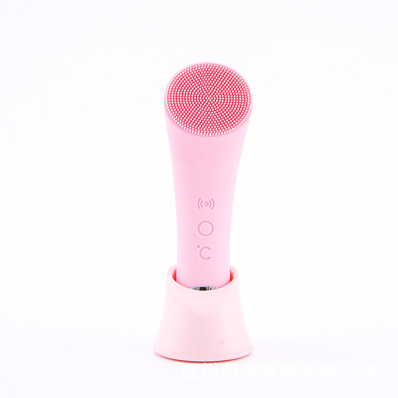 MARVAN Glow silicone facial cleansing brush in pink, gentle exfoliating skincare tool