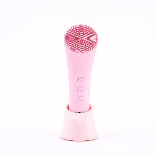 MARVAN Glow silicone facial cleansing brush in pink, gentle exfoliating skincare tool